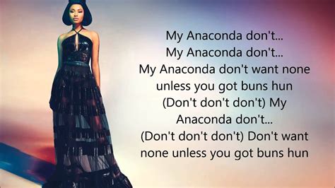 Nicki Minaj - Anaconda "Lyrics" - YouTube