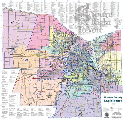 Monroe County, NY - Legislative Districts Map