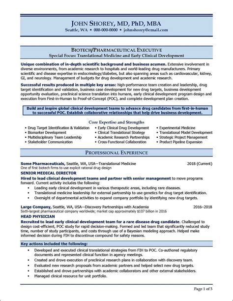 Resume Summary Examples Biotech