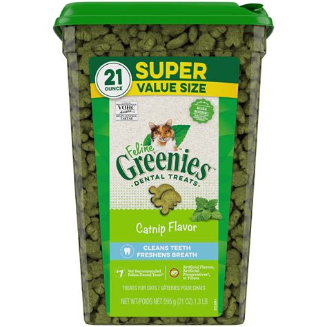 Feline Greenies Natural Catnip Flavor Adult Dental Cat Treats, 21 oz ...