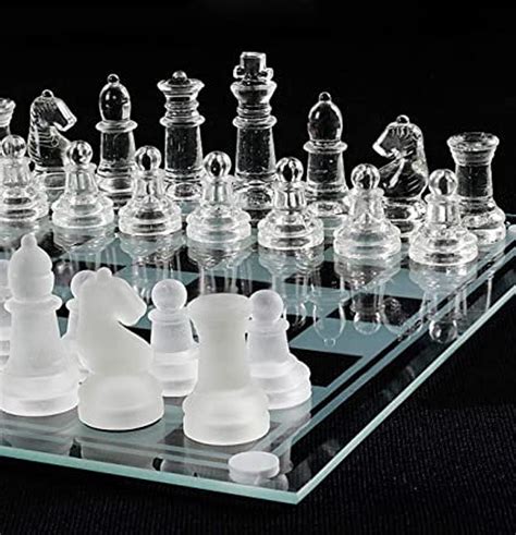 Glass Chess Board Frosted Glass Set Crystal Chess Board | Etsy