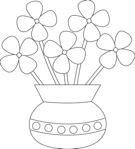 Flower Vase Drawing at GetDrawings | Free download