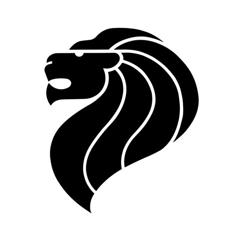 Lion head logo, Singapore, Lion head