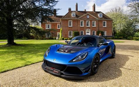 Download wallpapers Lotus Exige Cup 380, 2017, Blue Exige, sports car ...