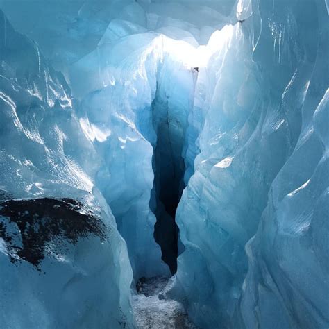 Inside a natural ice cave on #solheimajokull glacier, Iceland. Took a ...