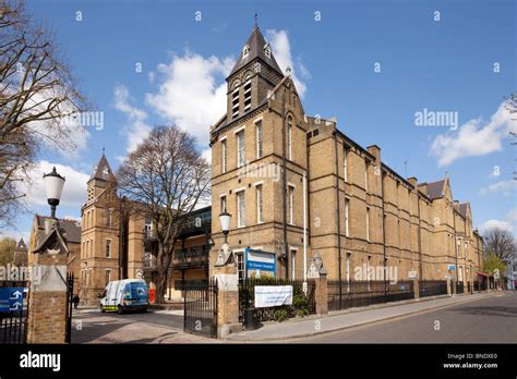 Exterior of St Charles Hospital in West London UK. A grade 2 listed ...