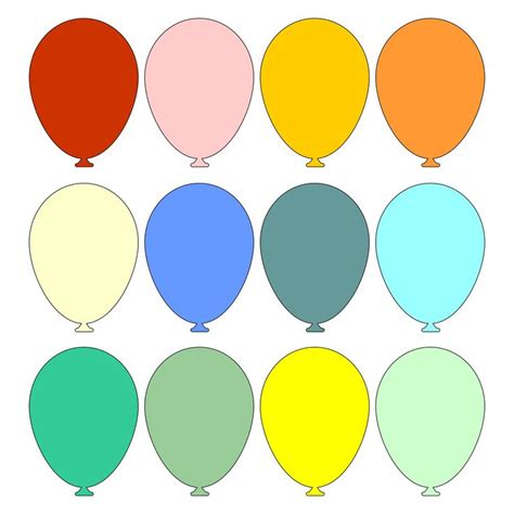 10 Best Balloon Outline Printable for Free at Printablee.com | Balloon ...