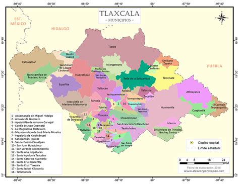 mapa-estado-tlaxcala-municipios | Imágenes Totales