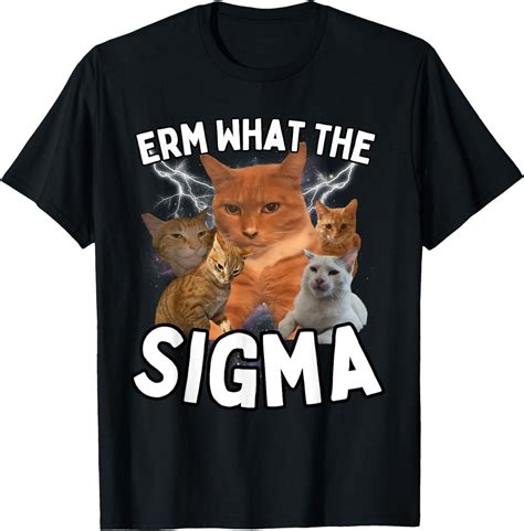 Funny Erm What The Sigma ? Ironic Meme Brainrot Quote T-Shirt - Walmart.com