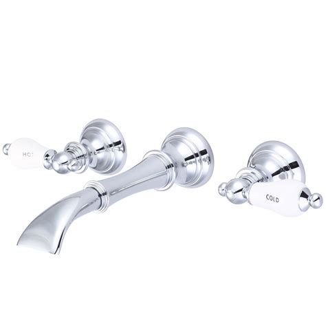 Waterfall Style Wall-mounted Lavatory Faucet in Chrome Finish