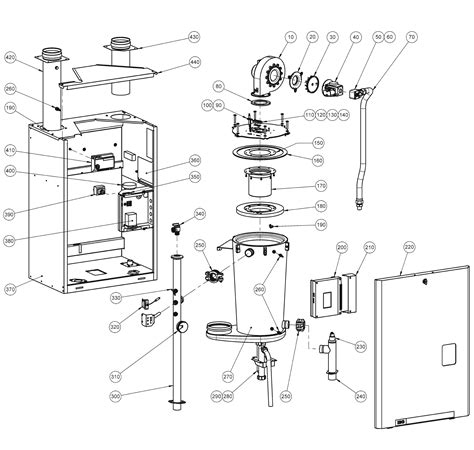 Exploded view of IBC Technologies' SL 80-399 G2.5 boiler