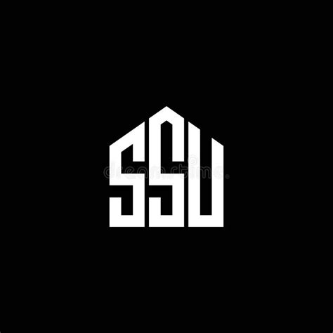 SSU Letter Logo Design on BLACK Background. SSU Creative Initials ...