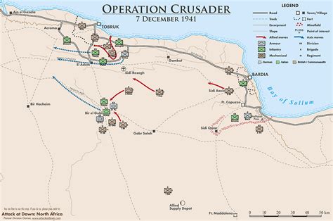 Maps of the Operation Crusader (part 2)