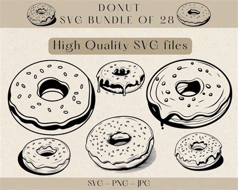 Donut SVG, Donut Vector, Donut Clipart, Donut Png, Donut Silhouette ...