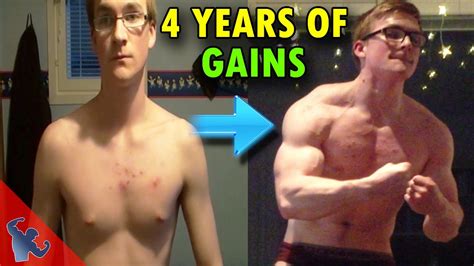 My 4-Year Natural Body Transformation - Skinny to Muscular | Before ...