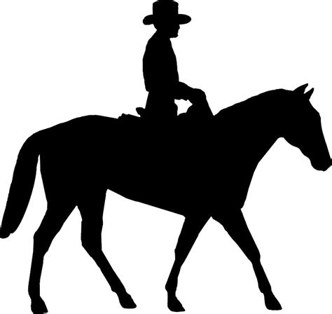 Cowboy Silhouette PNG Image | Horse clip art, Horse silhouette ...