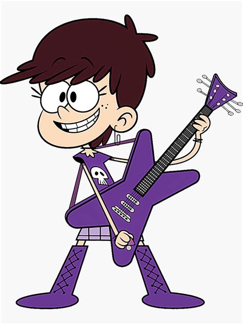 "The Loud House luna loud guitar violettttt" Sticker by verajerrieumj ...