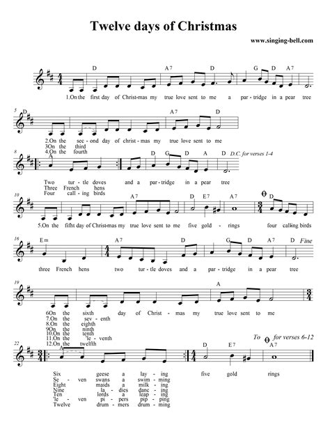 Christmas Carol Sheet Music | 30 Free Scores to Download