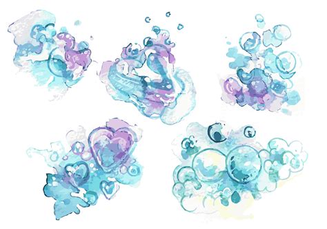 Handpainted soap Suds Vector Set - Download Free Vector Art, Stock ...