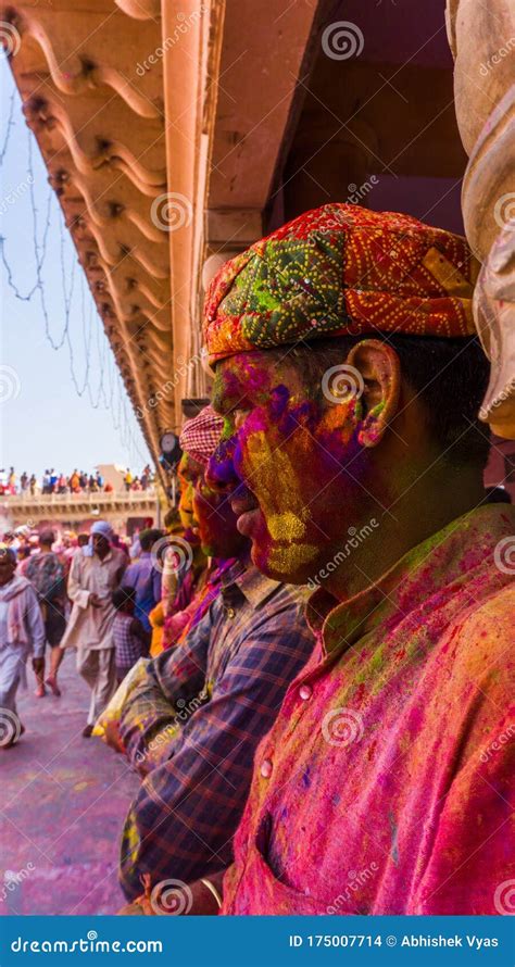 Mathura holi festival editorial stock image. Image of culture - 175007714