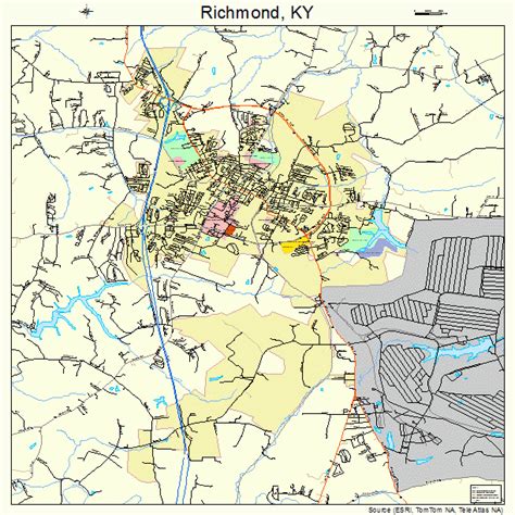 Richmond Kentucky Street Map 2165226