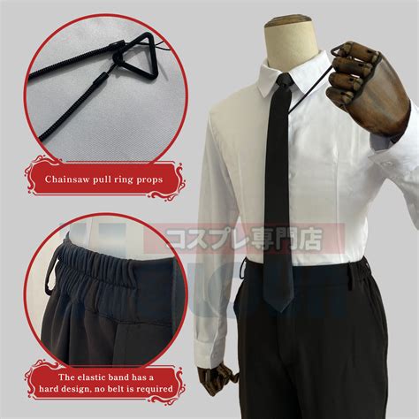 HOLOUN Anime Chainsaw Cosplay Costume Denji Aki Hayakawa Black Suit Un ...