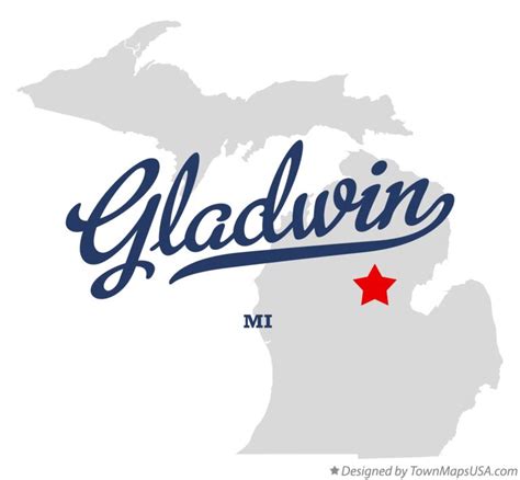 Map of Gladwin, MI, Michigan