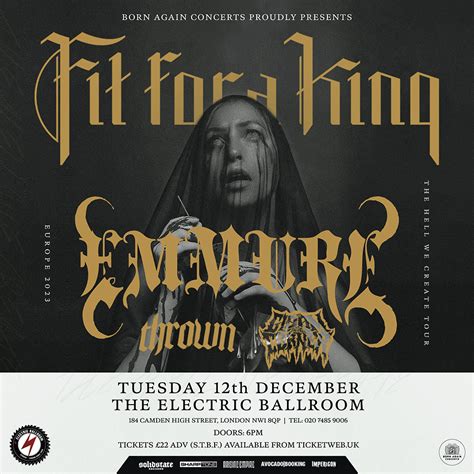 FIT FOR A KING - Electric Ballroom Camden - Iconic Music Venue