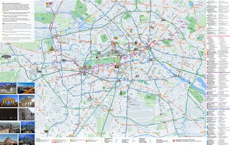 Berlin tourist attractions map - Berlin city map with attractions (Germany)