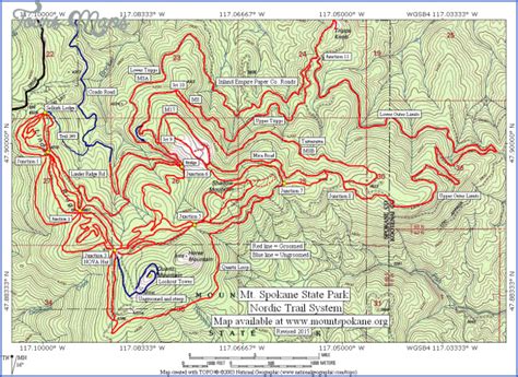 Mt Washington Hiking Trails Map - ToursMaps.com