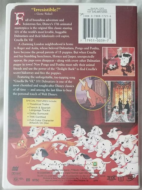 101 Dalmatians Dvd 1999