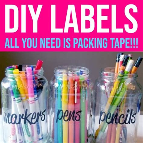 DIY Labels: How to Make Clear Labels with Packing Tape & Paper - Parent ...