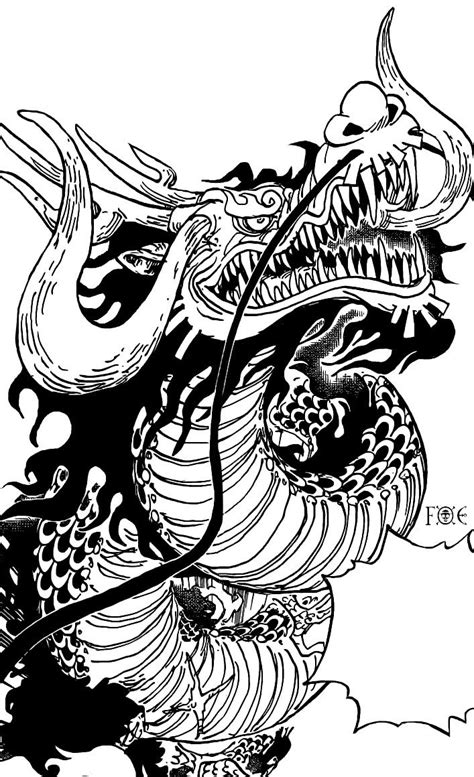 Kaido dragon form | ルフィ 画像, 龍神, イラスト