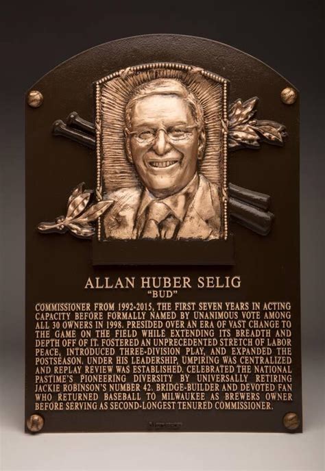 Bud Selig Hall of Fame induction plaque – Works – eMuseum