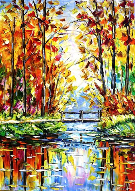 Autumn River Painting by Mirek Kuzniar | Saatchi Art