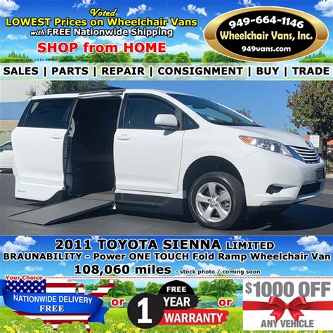 For Sale Used 2011 Toyota Sienna Limited - BraunAbility Power ONE TOUCH ...