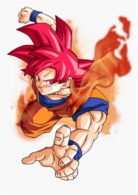 Goku Super Saiyan God Png, Transparent Png - kindpng