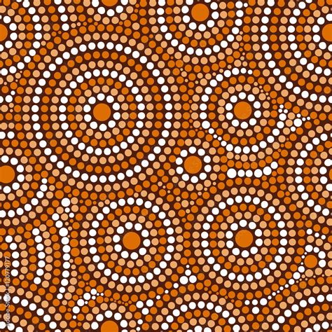 Vecteur Stock Australian tribes dot pattern vector seamless. Aboriginal ...