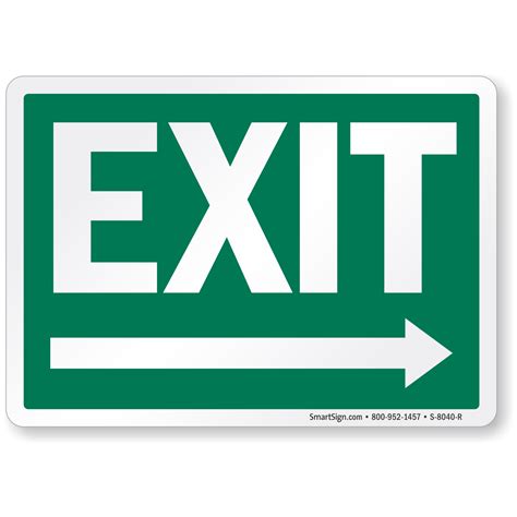 Exit (Right Arrow) Sign | ubicaciondepersonas.cdmx.gob.mx