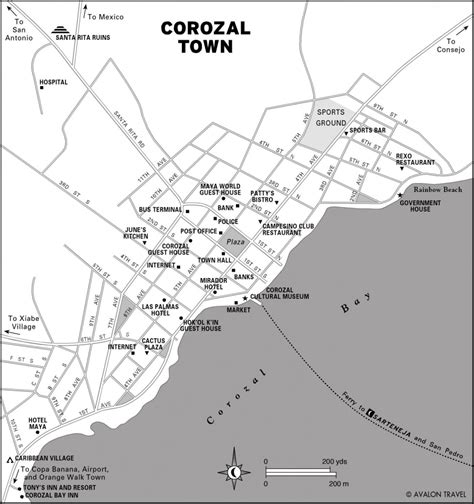 Corozal Town Map - corozal belize • mappery