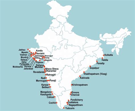 indian sea ports biggest map largest transport 99% full details