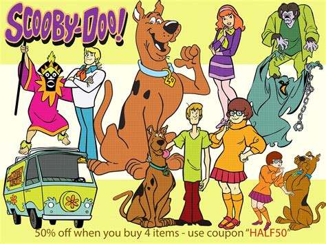 Scooby Doo Clipart PNG Digital Graphic Image Scooby Doo Clip Art ...