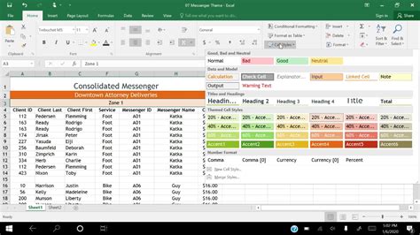 Excel Lesson 7: Using Themes - YouTube