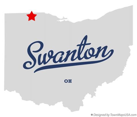 Map of Swanton, OH, Ohio