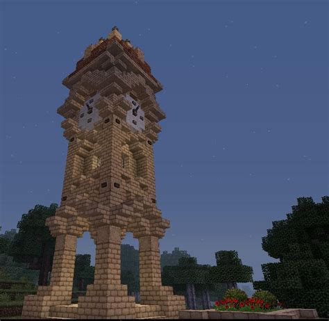 Gothic, Roman, Victorian, Fantasy Clock Tower Minecraft Project