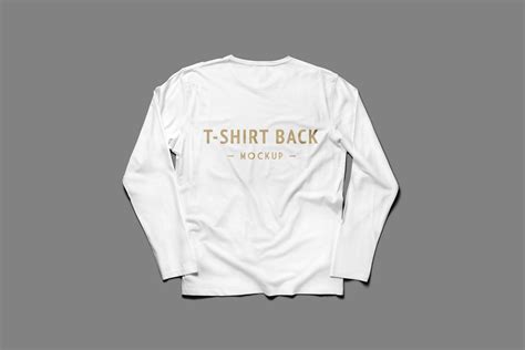 long-sleeve-t-shirt-mockup-psd-back - Free Mockup World