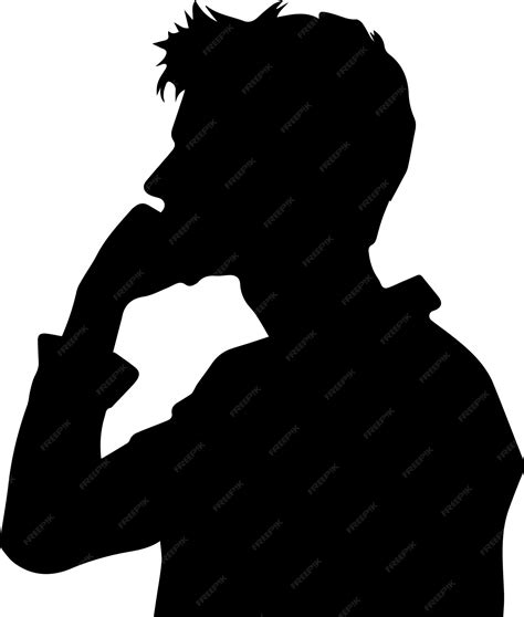 Premium Vector | Man thinking vector silhouette 8