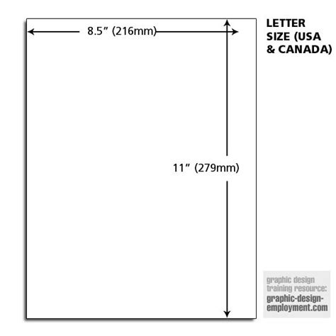 Letter Paper Dimensions