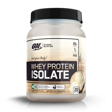 Optimum Nutrition, Whey Protein Isolate, Vanilla, 1.41 lb, 20 Servings ...