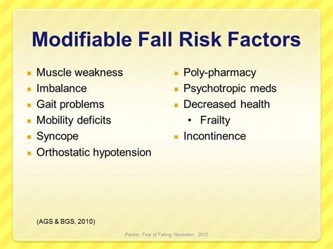 Fall Risk Factors